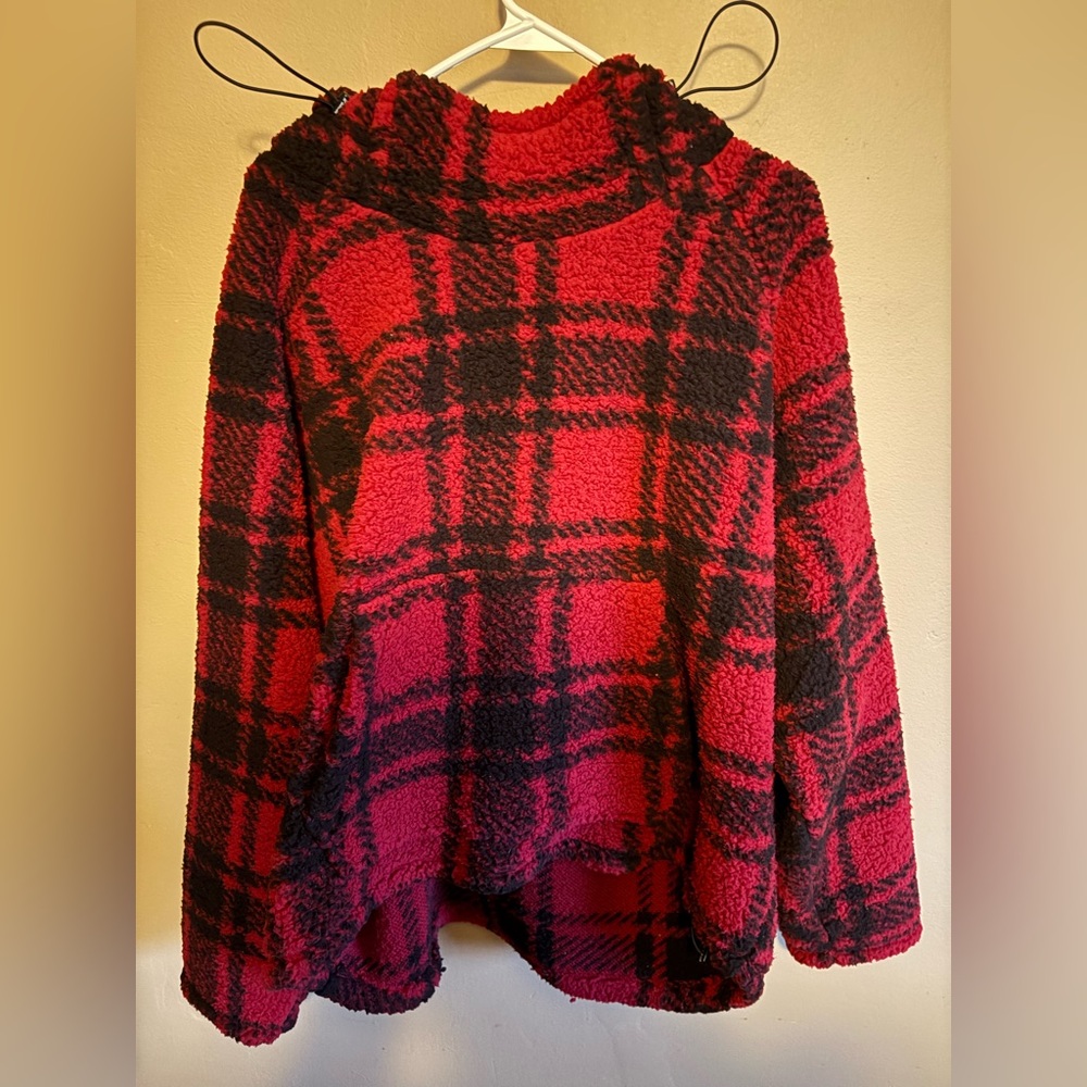 Victoria’s Secret Pink XL Buffalo Plaid fleece hoodie